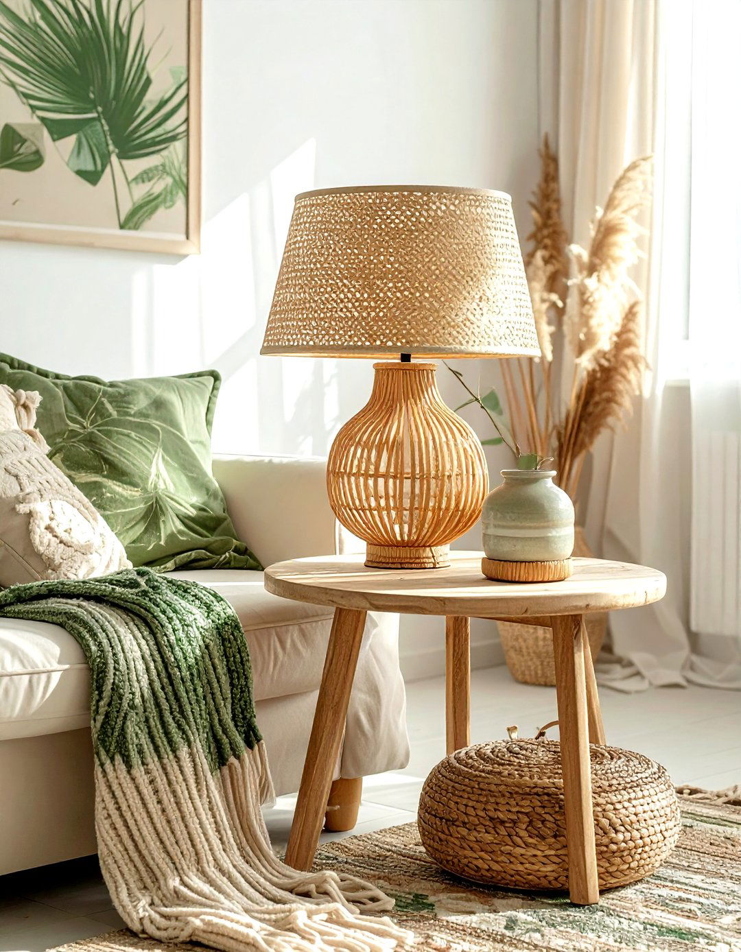 Rattan Table Lamp - 30 living room table lamps