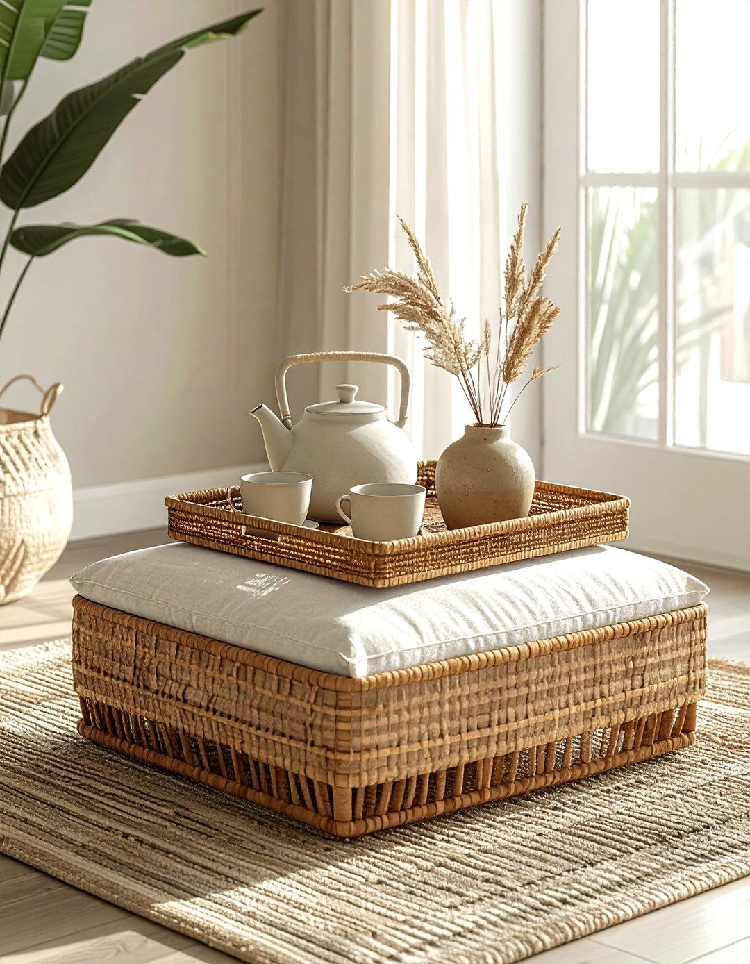 Rattan Tray - 30 rattan decor ideas