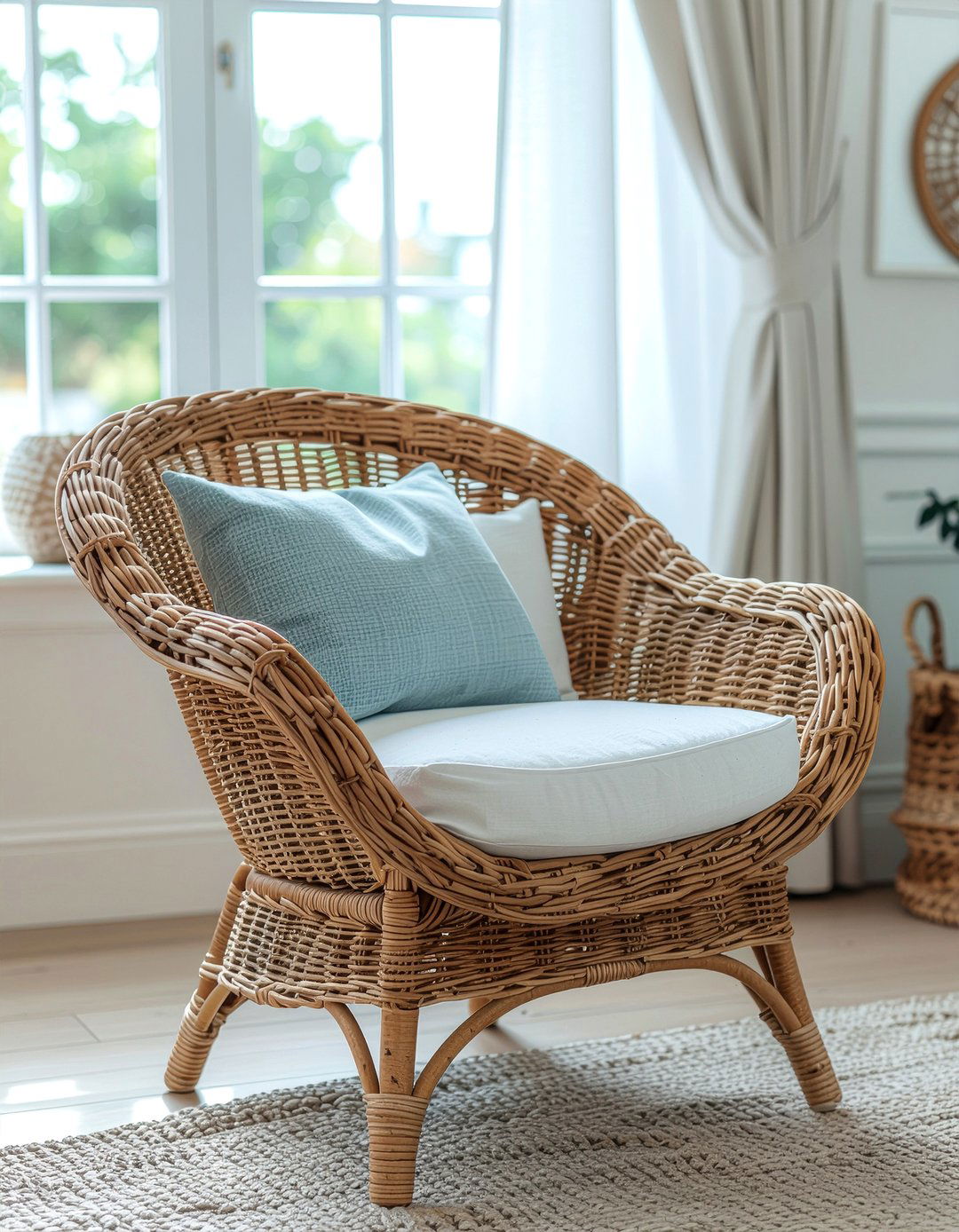 Rattan Vanity Chair - 30 bedroom vanity stools