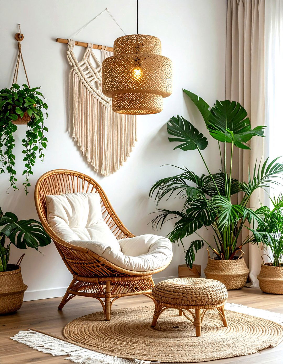 Rattan Wall Light - 30 living room wall lights