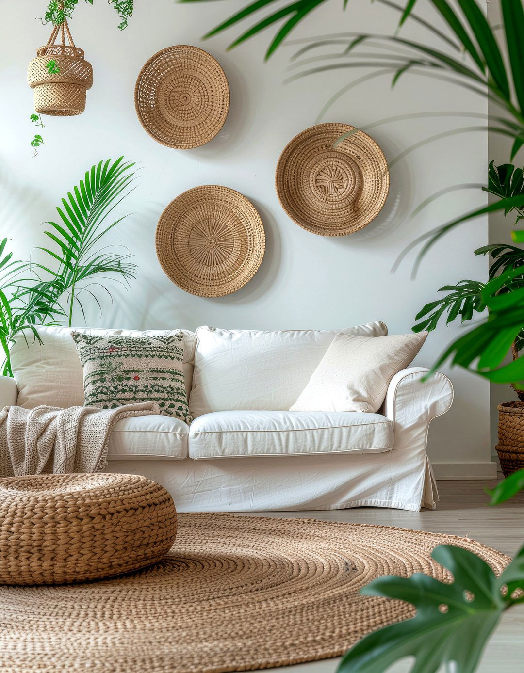 Rattan Wallpaper - 30 living room textured wallpapers