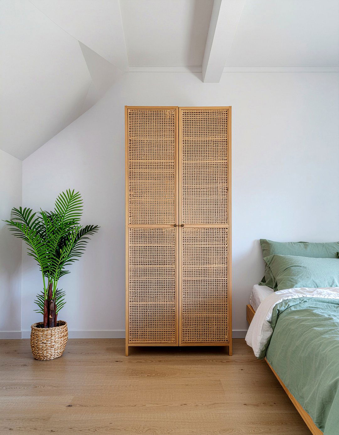 Rattan Wardrobe - 30 rattan bedroom ideas