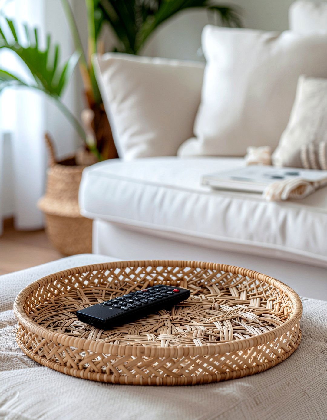 Rattan Woven Small Tray - 30 living room trinket dishes