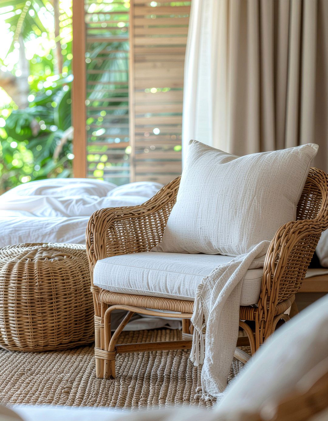 Rattan armchair - 30 bedroom reading chairs