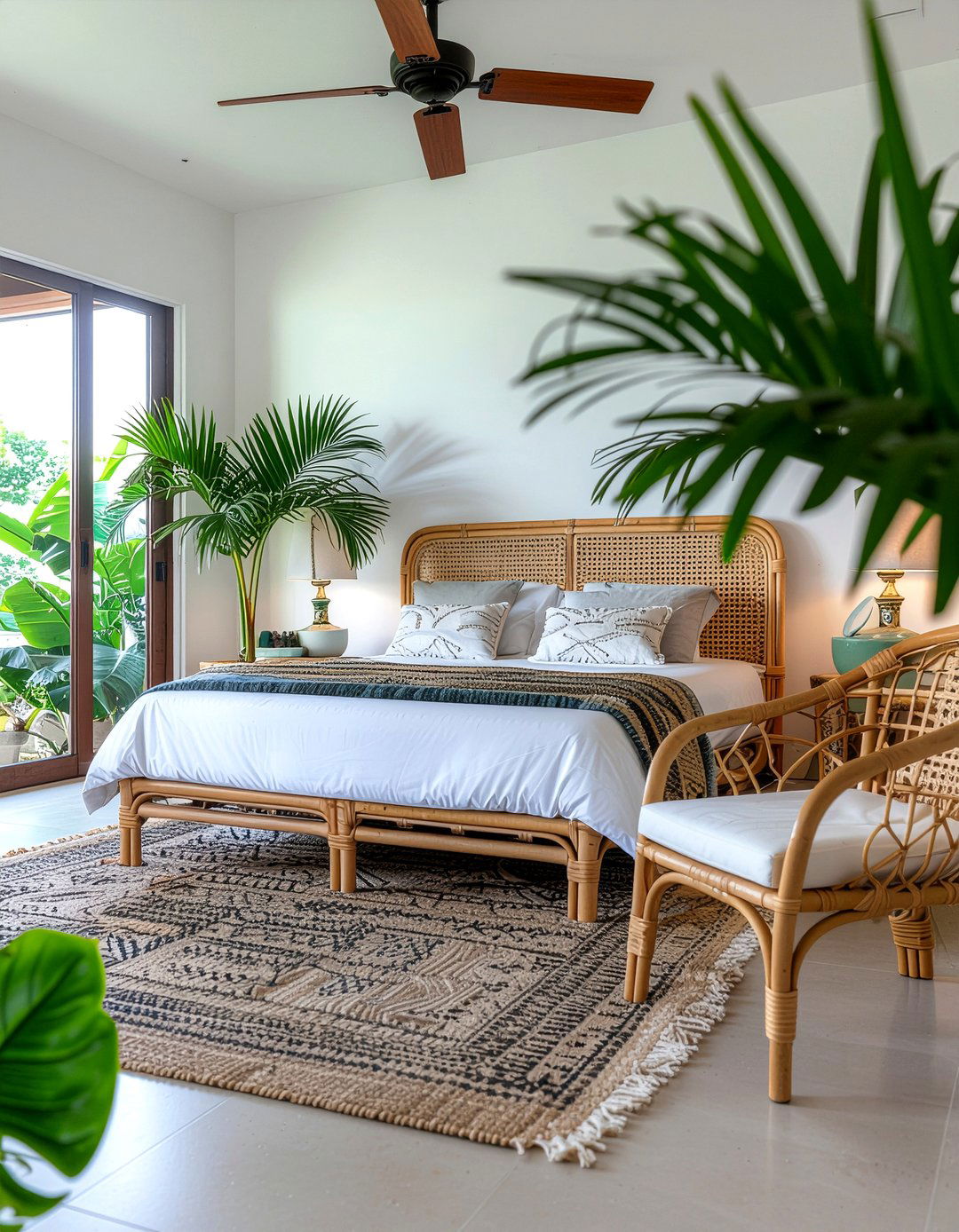 Rattan bedroom decor - 30 beach themed bedroom ideas