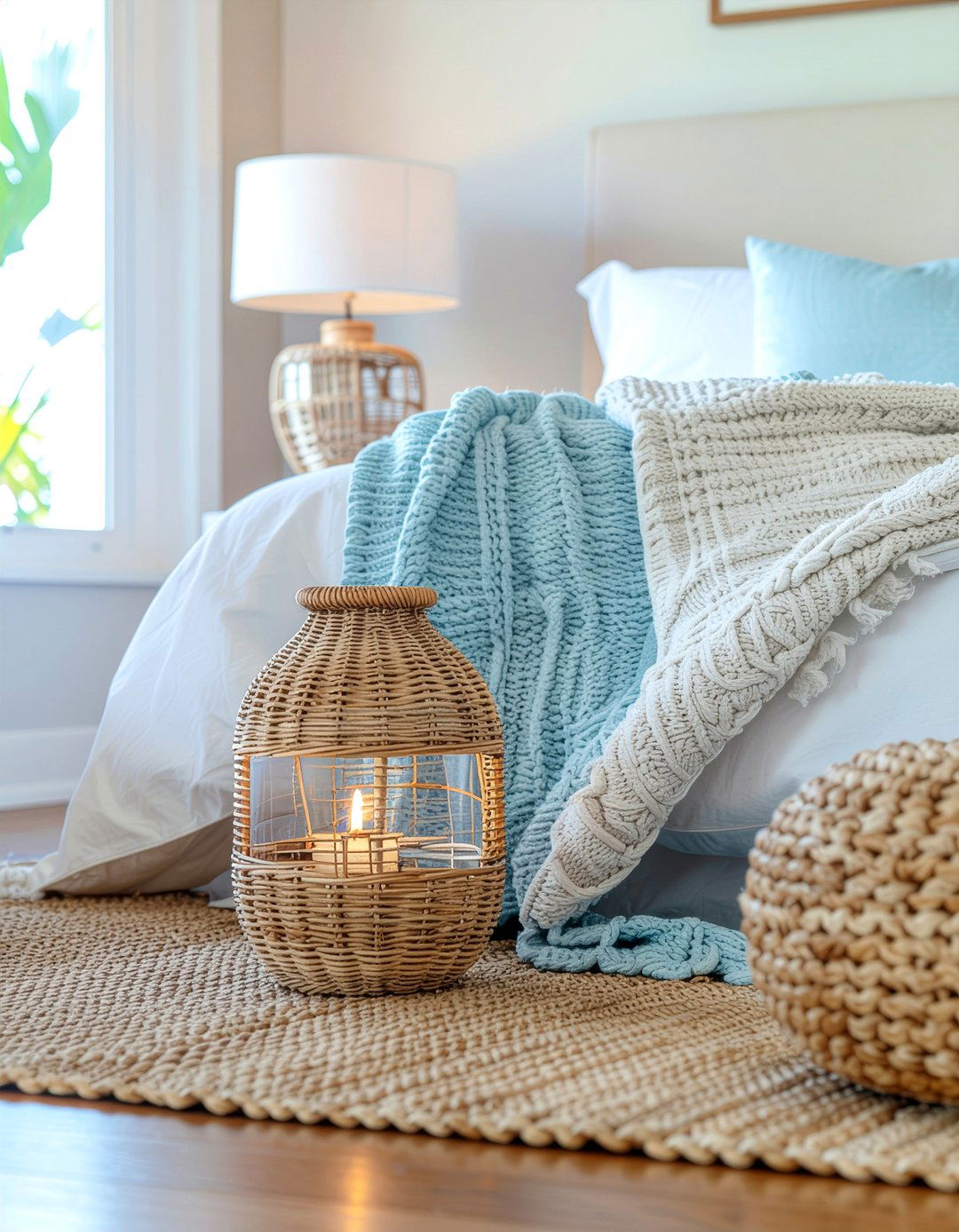 Rattan candle lantern - 30 bedroom candle lanterns