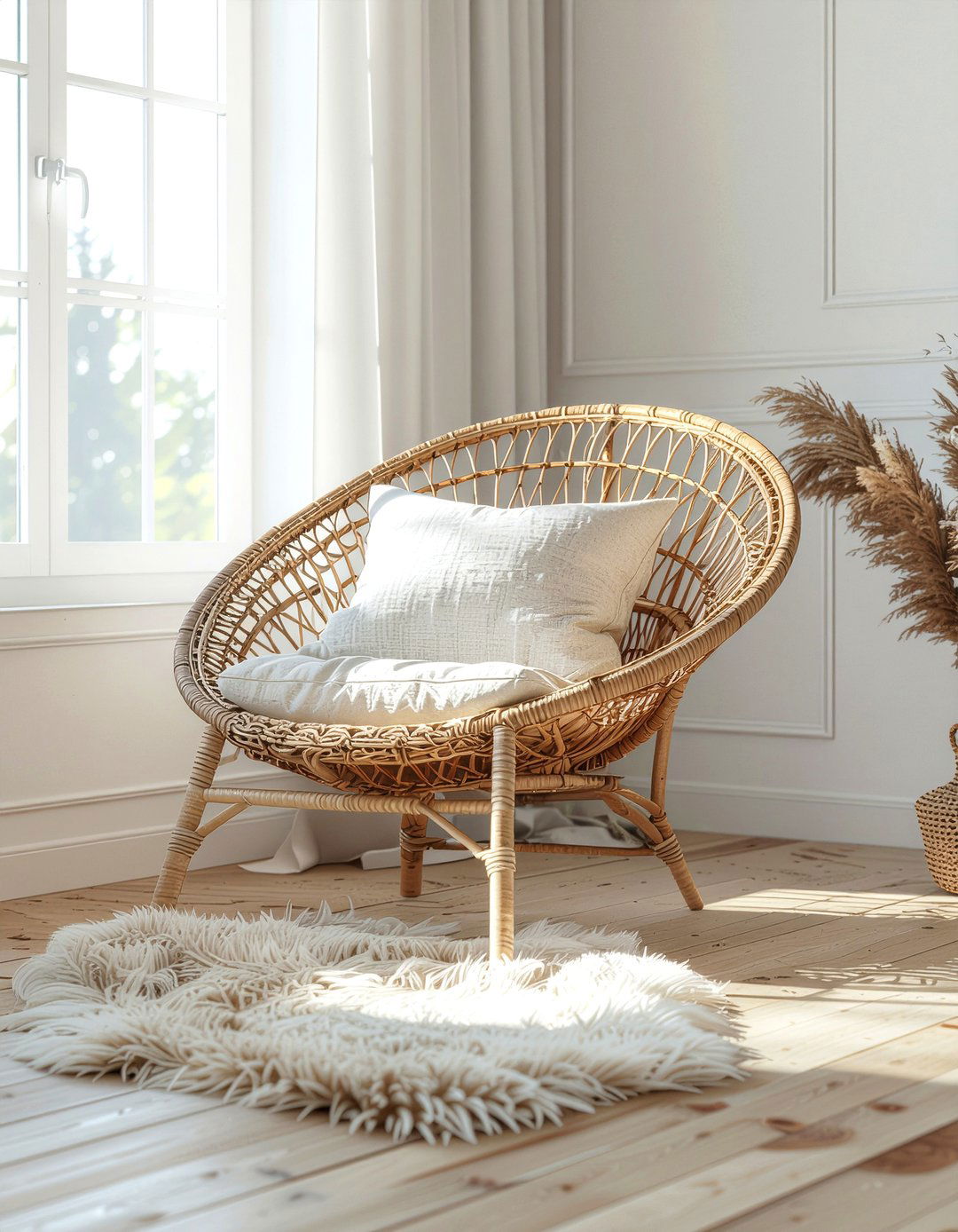 Rattan chair - 30 favorite decor ideas
