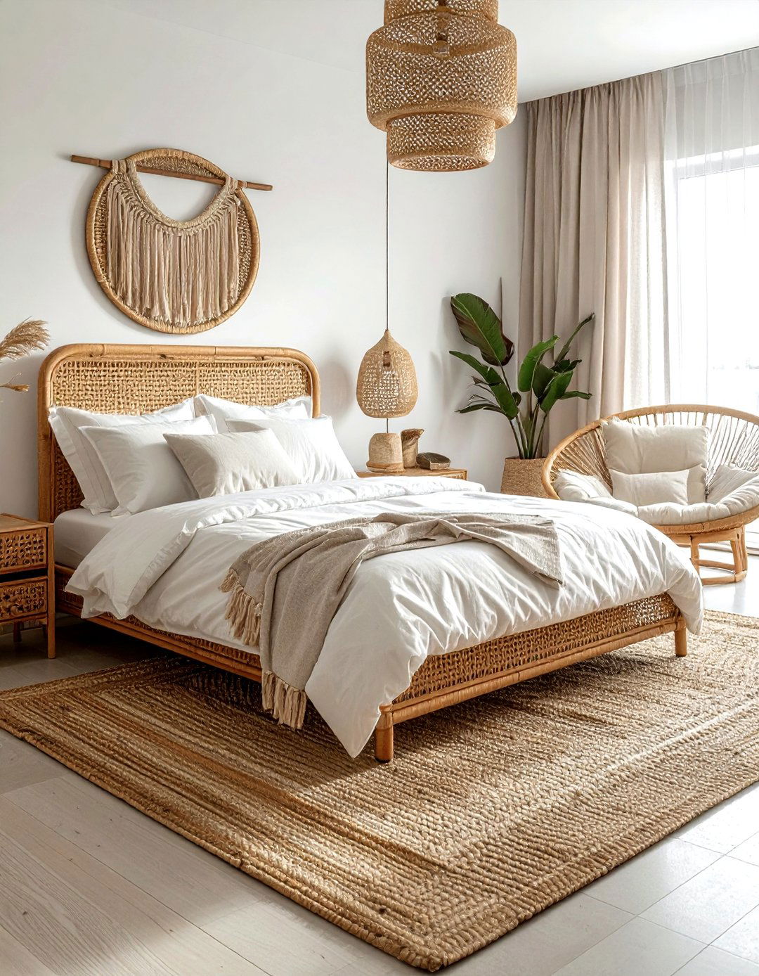 Rattan furniture bedroom - 30 viral decor ideas