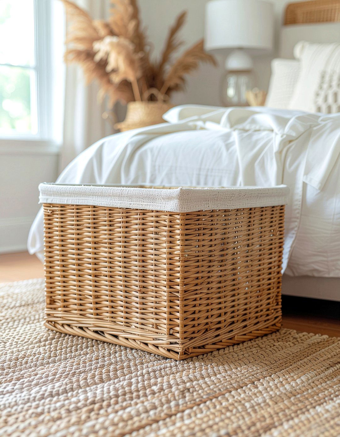 Rattan laundry hamper with lid - 30 bedroom laundry hampers