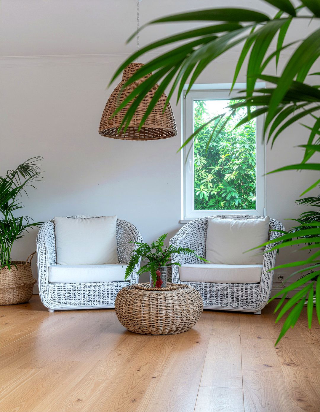 Rattan living room - 30 earthy living room ideas