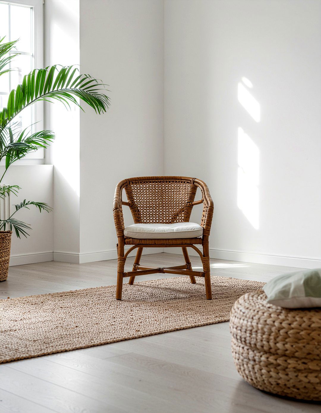 Rattan lounge chair - 30 cashmere living room ideas