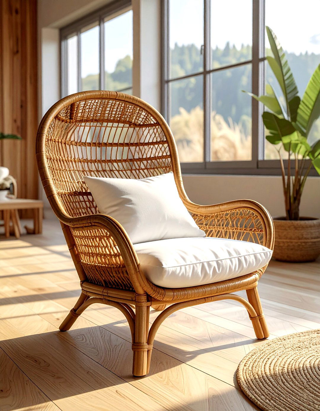 Rattan lounge chair - 30 easy decor update ideas