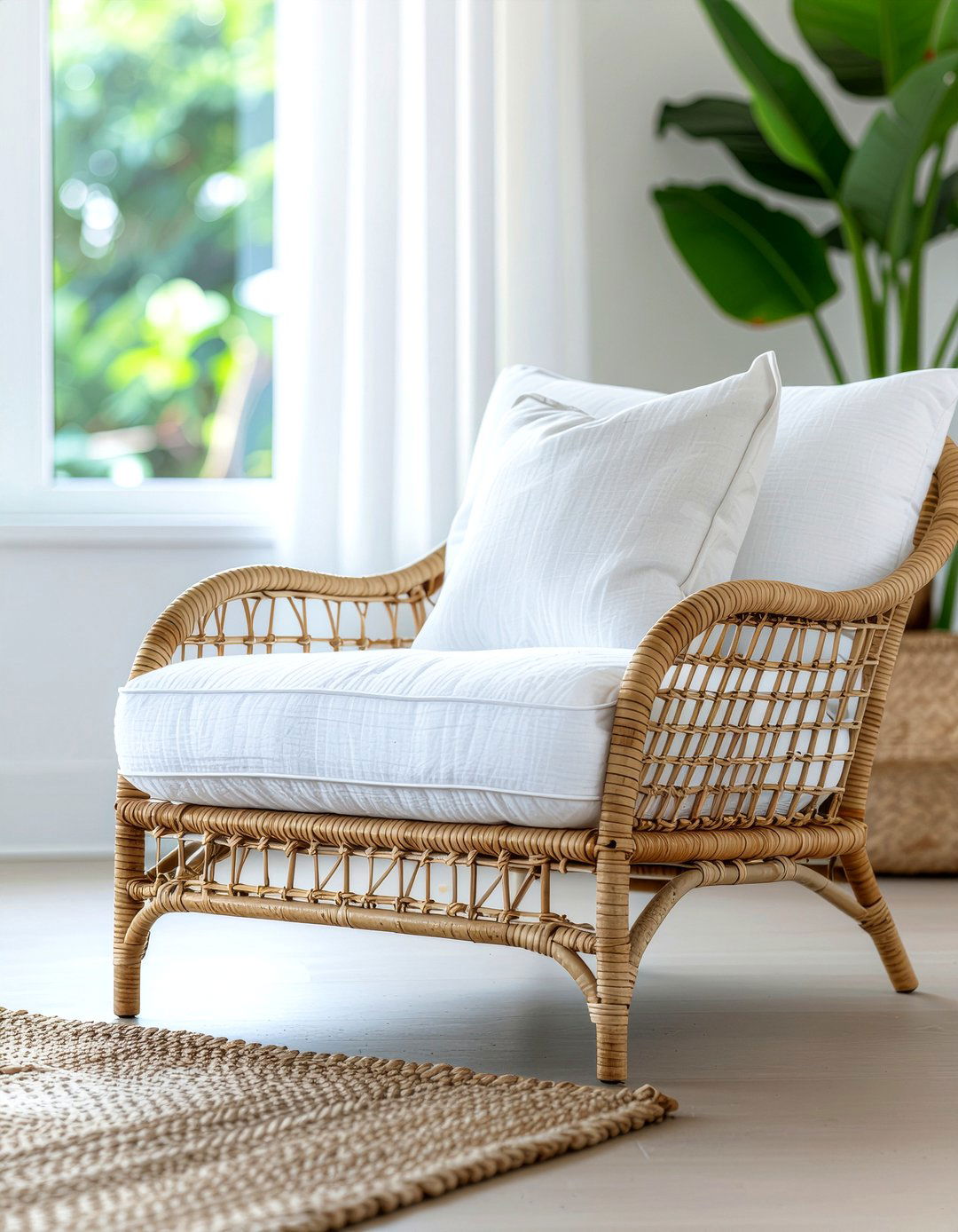 Rattan lounge chair - 30 living room lounge chair ideas