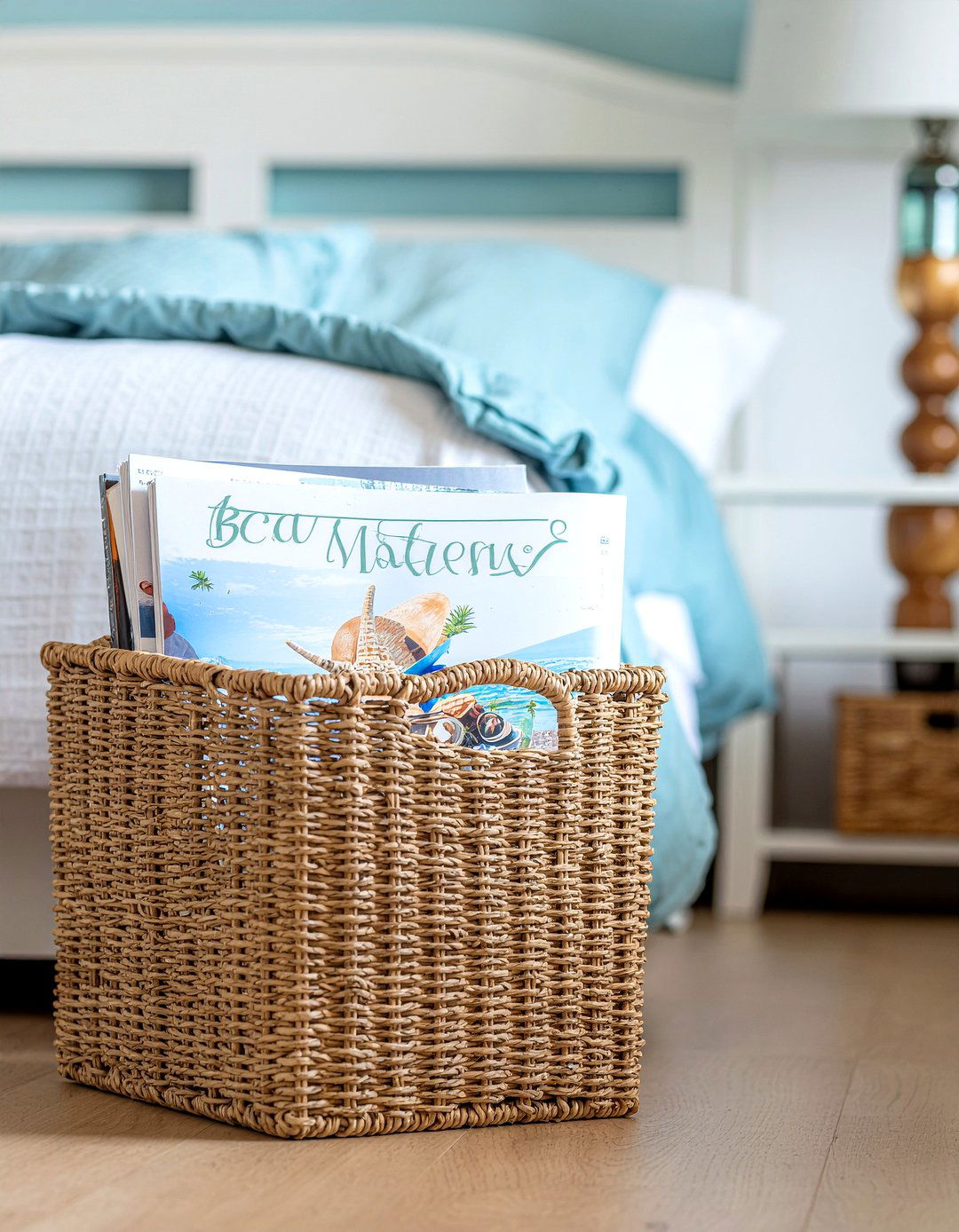 Rattan magazine rack - 30 bedroom magazine racks