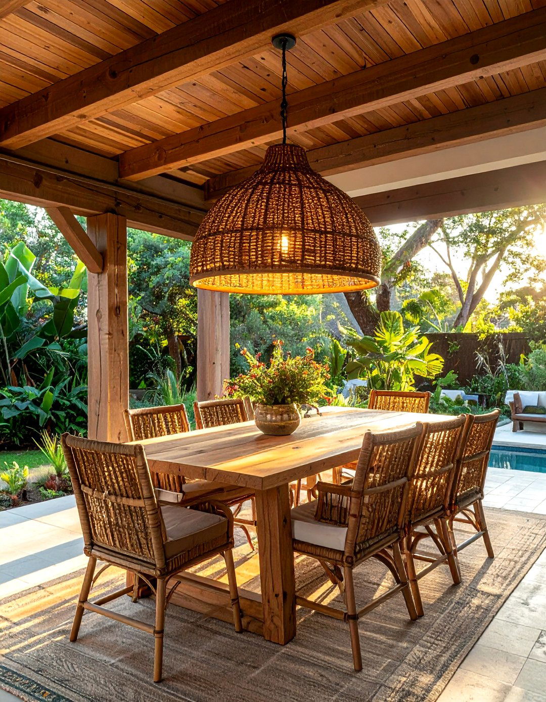 Rattan pendant light - 30 lamp ideas