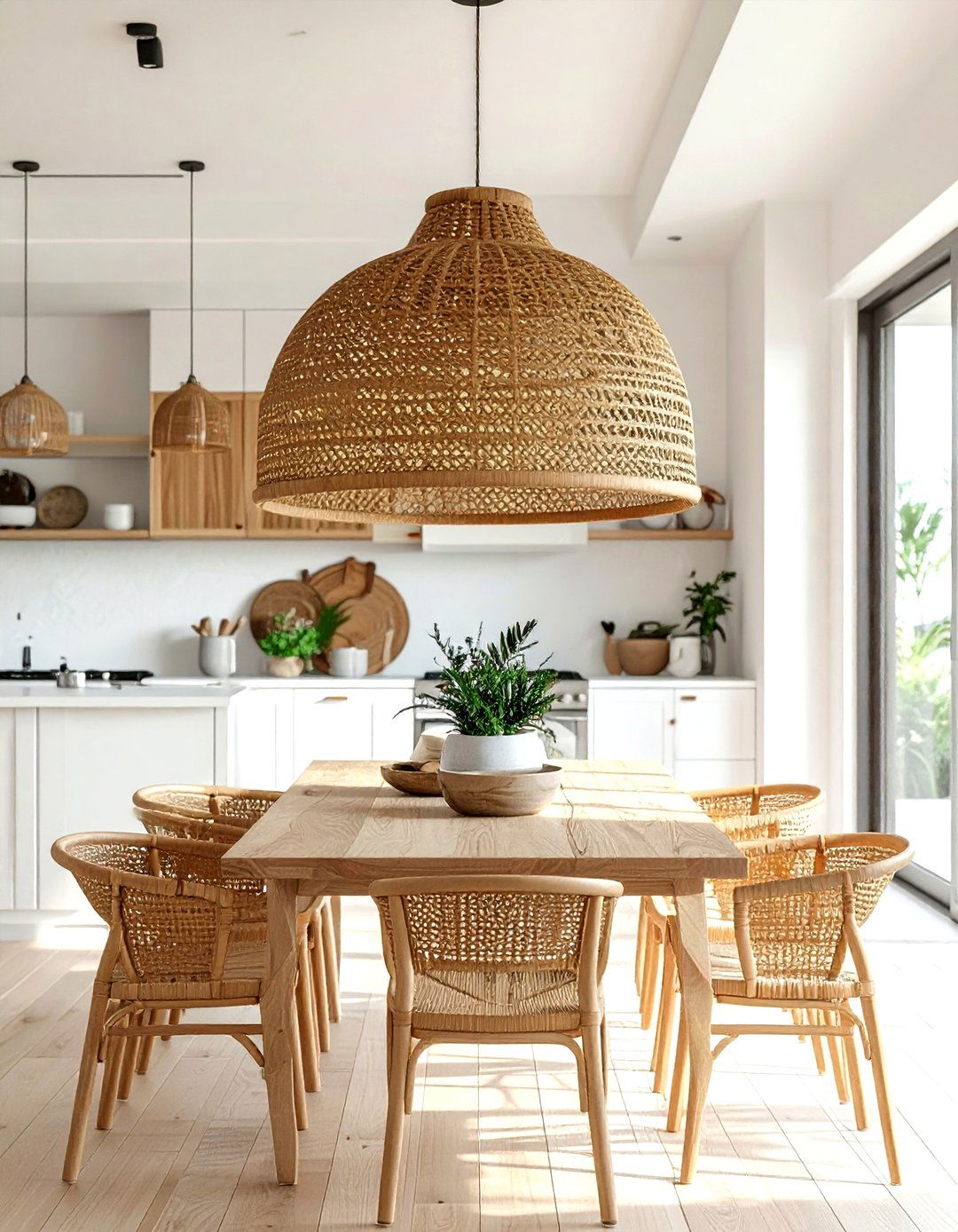 Rattan pendant light - 30 decor enhancement ideas