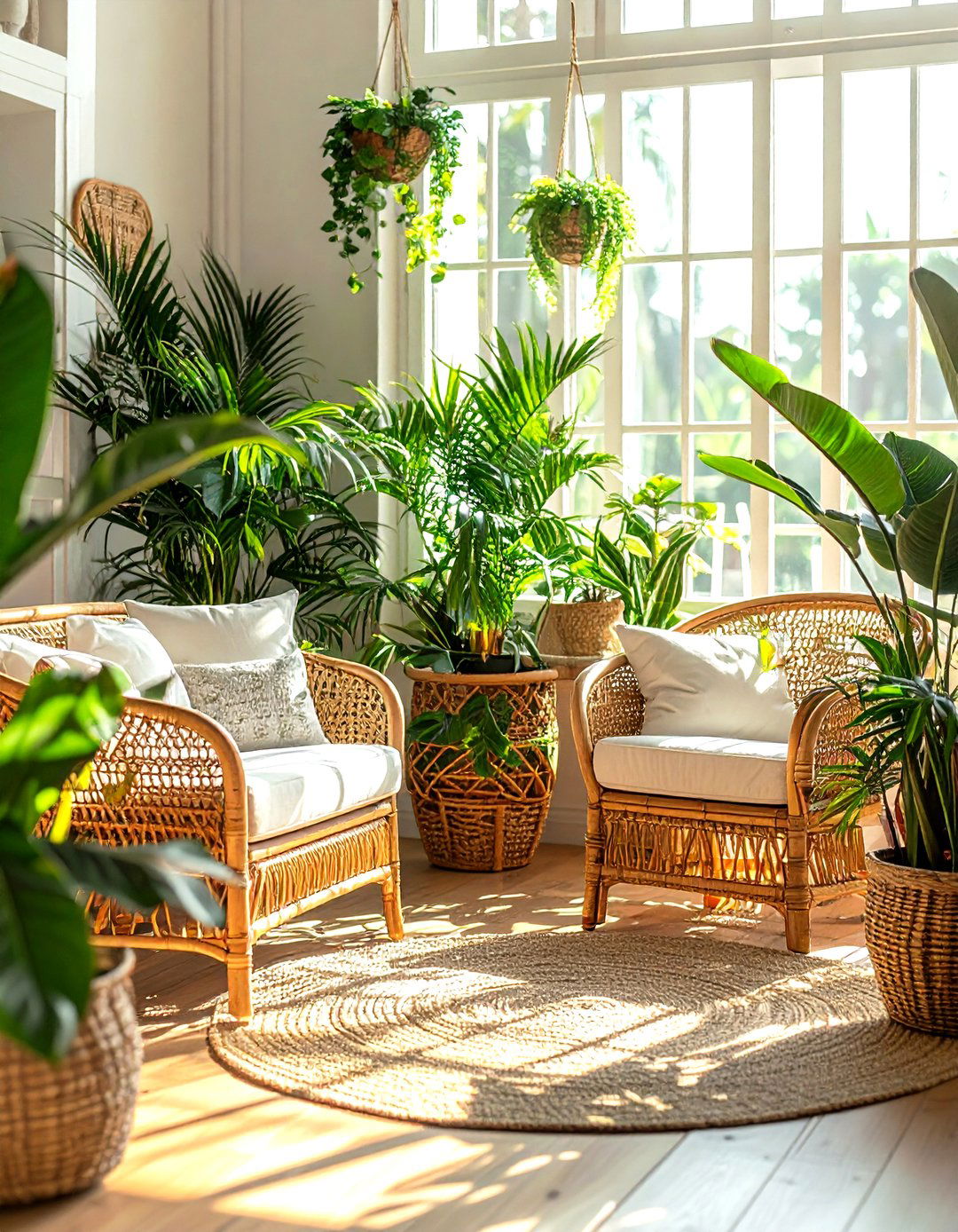 Rattan plant stand - 30 botanical decor ideas