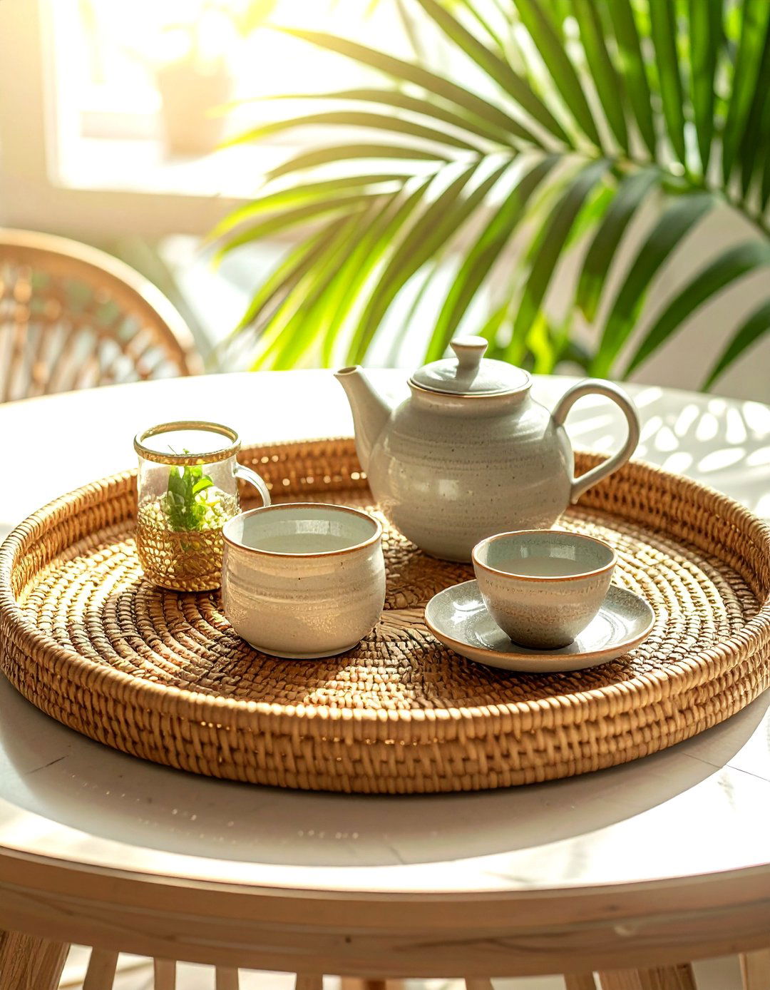 Rattan round tray - 30 round tray ideas