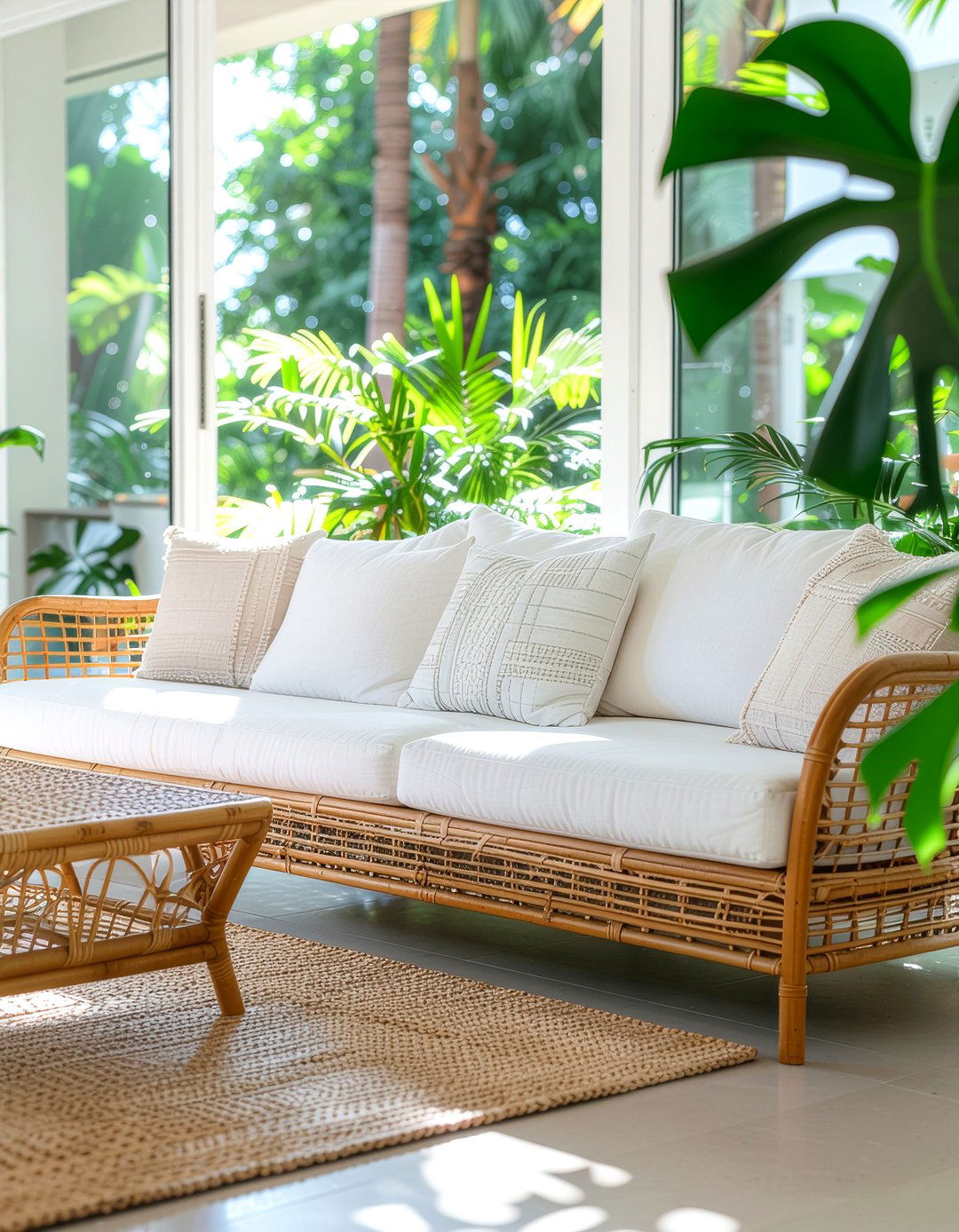 Rattan sofa - 30 living room sofa ideas