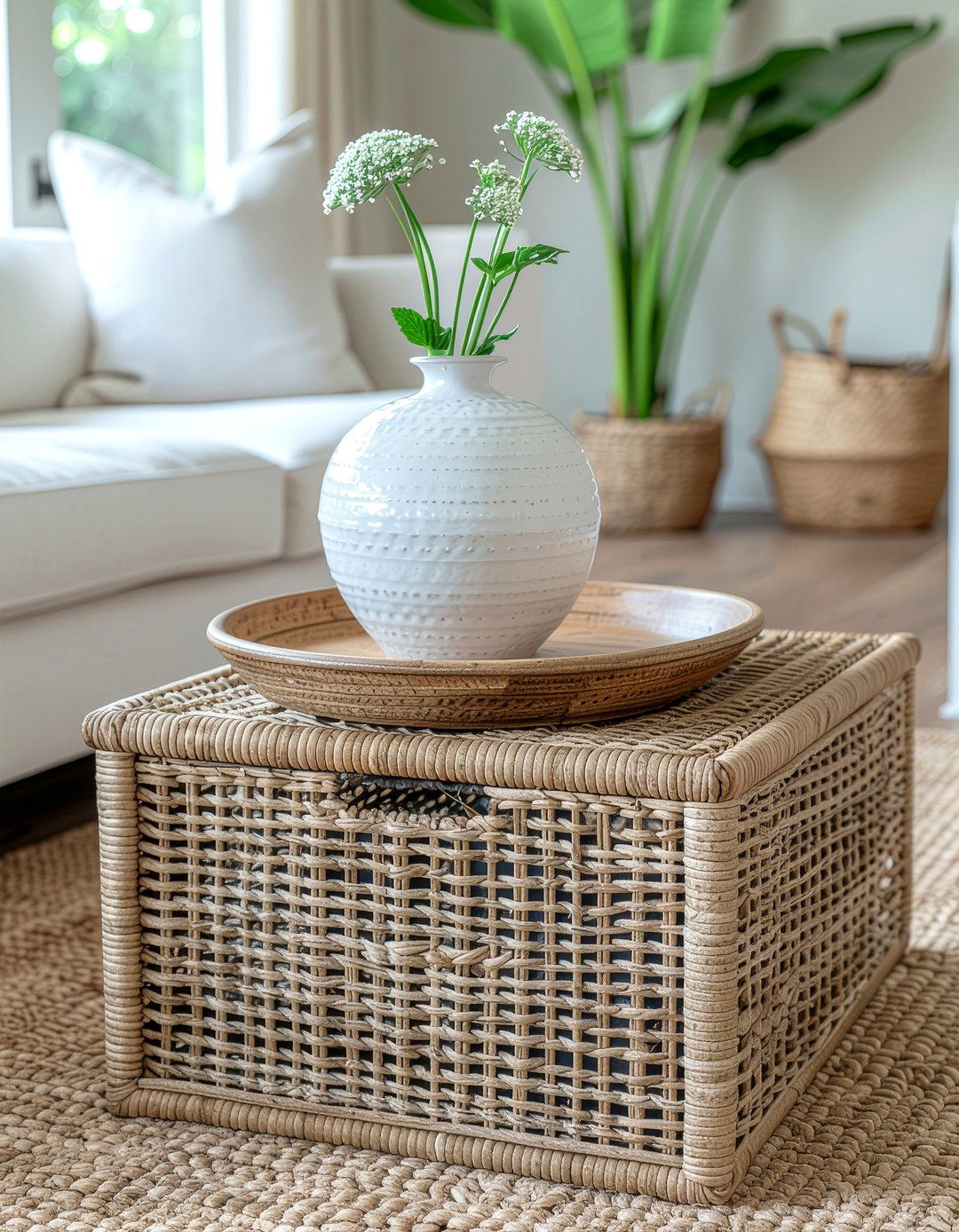 Rattan storage coffee table - 30 living room storage coffee tables