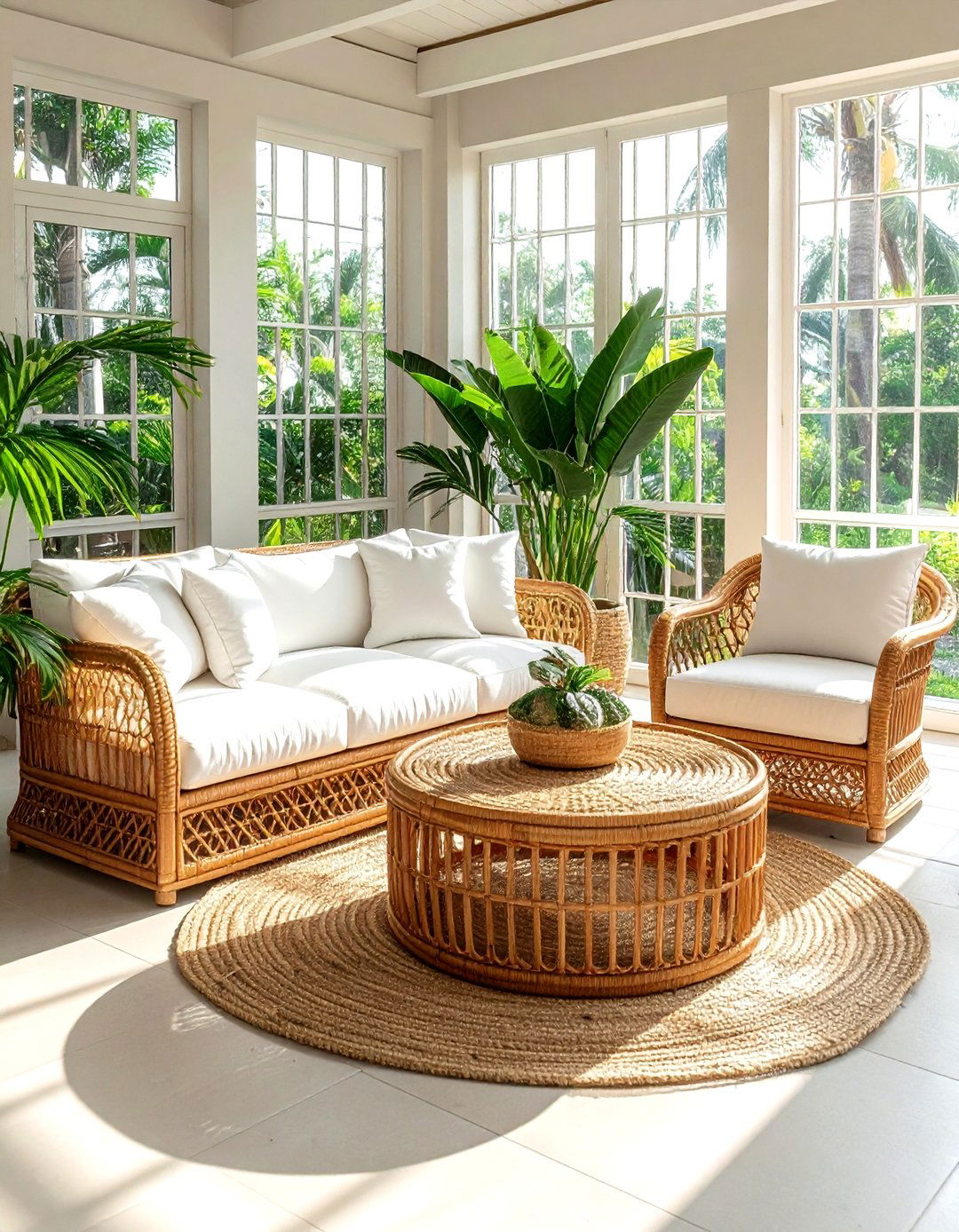 Rattan sunroom furniture - 30 sunroom decor ideas