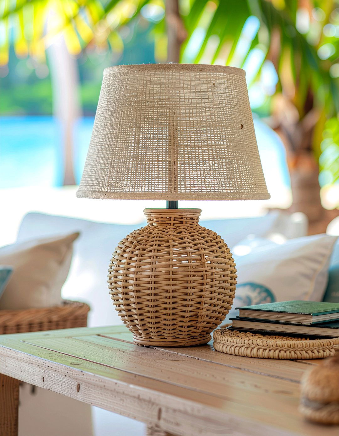 Rattan table lamp - 30 living room lamps