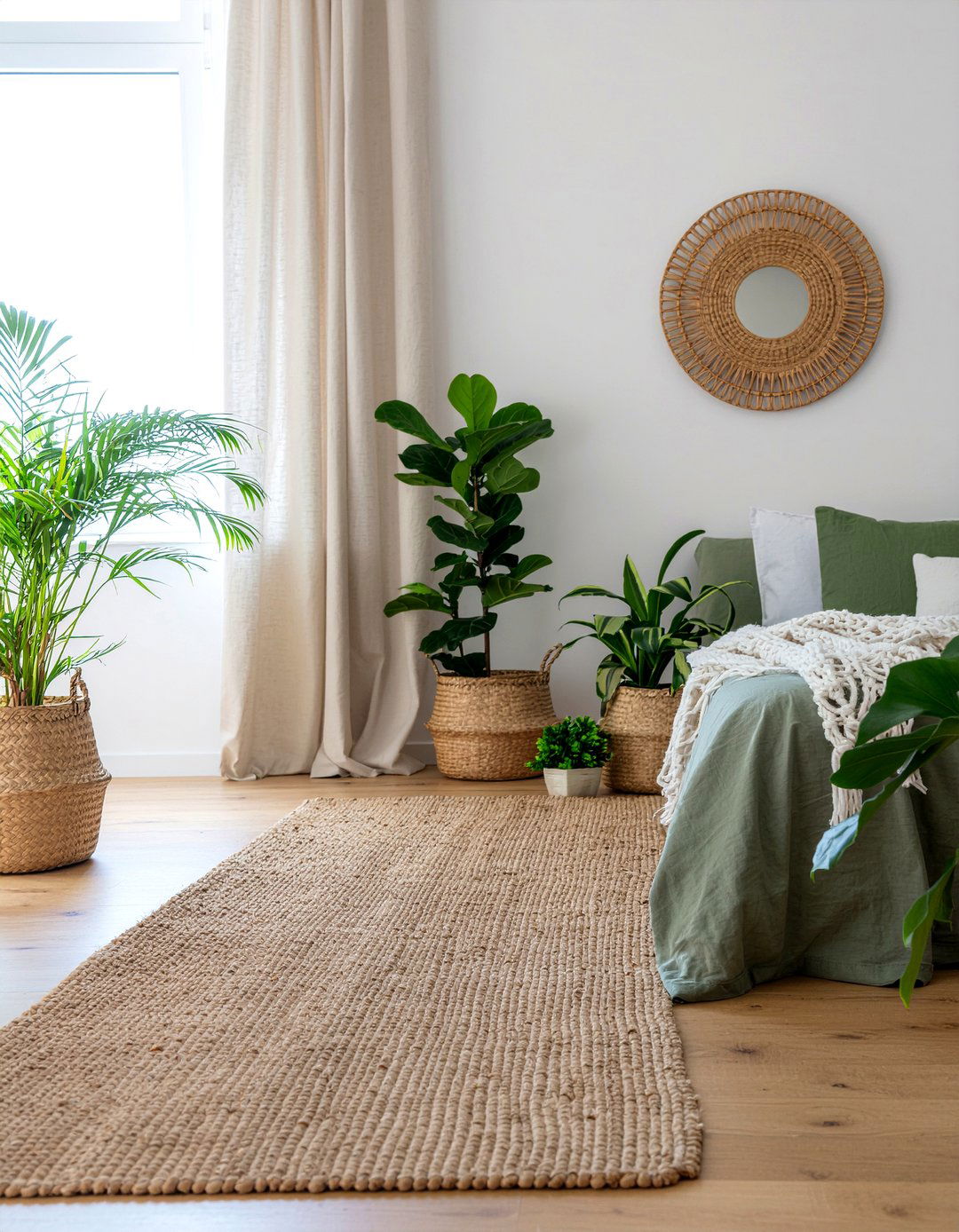 Rattan wall light - 30 bedroom wall lights