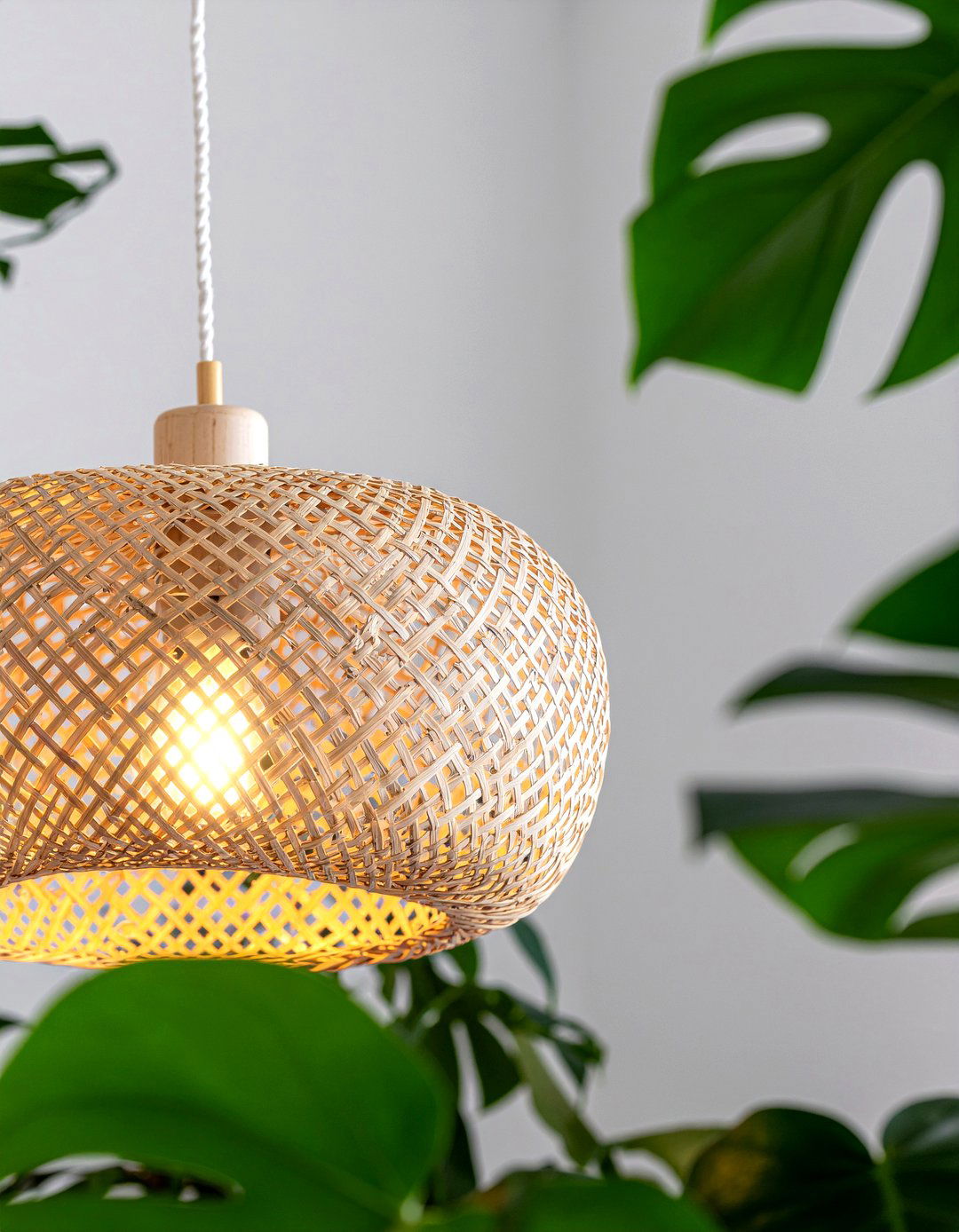 Rattan wall sconce - 30 living room sconces