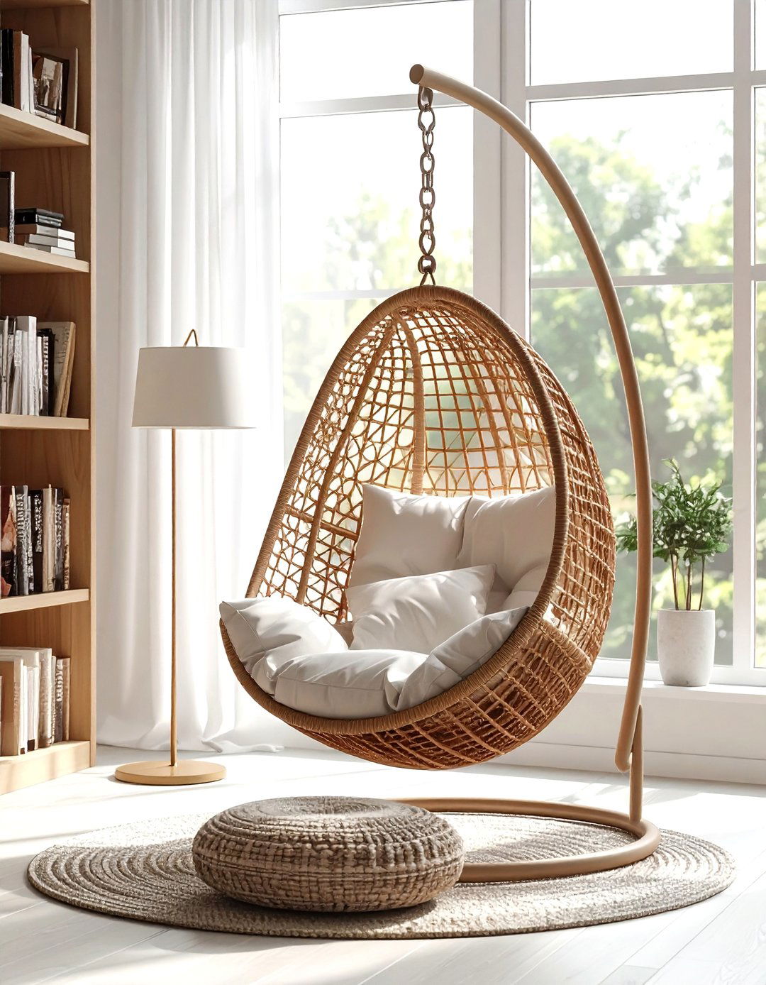 Reading Nook Hanging Chair - 30 living room hanging chair ideas