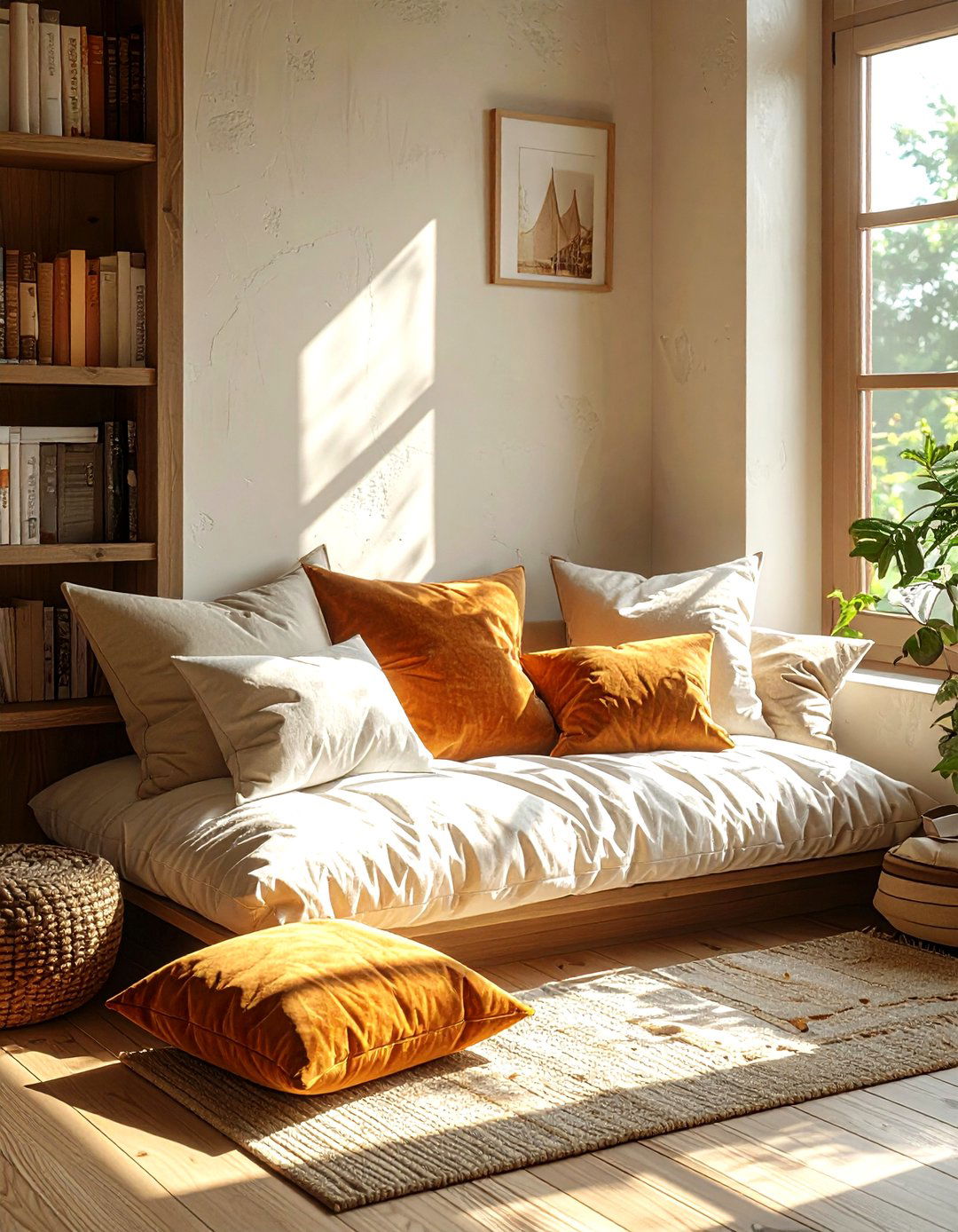 Reading Nook Pillow - 30 pillow arrangement ideas