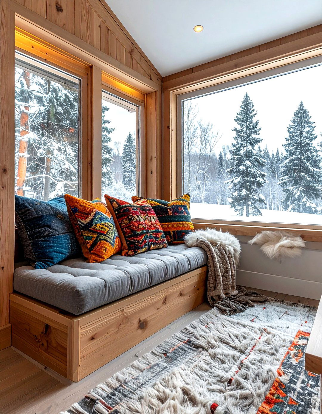 Reading Nook Window Seat - 30 cabin decor ideas