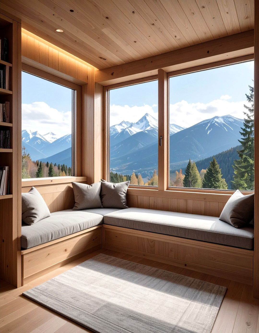 Reading Nook Window Seat - 30 ski chalet living room ideas