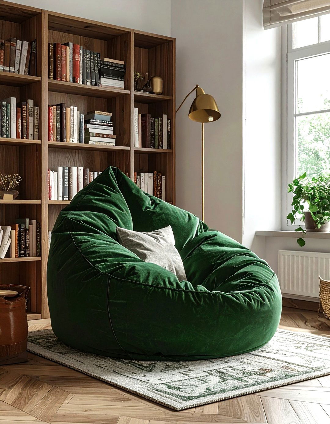 Reading nook bean bag - 30 living room bean bag ideas