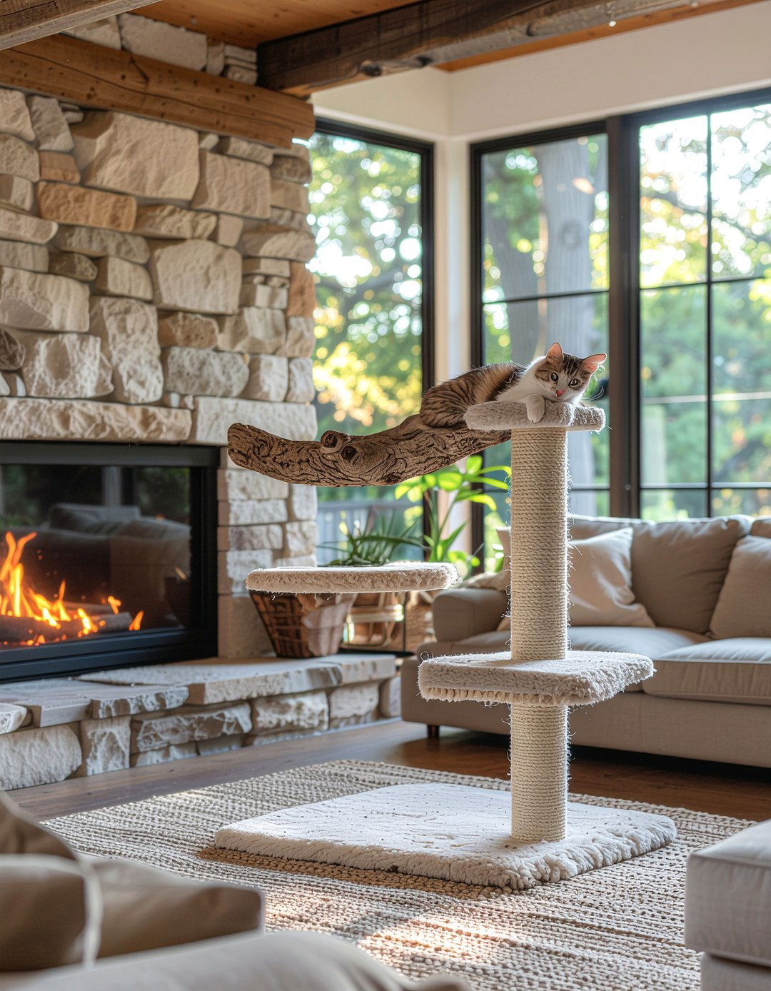 Real Branch Cat Tree - 30 cat tree living room ideas