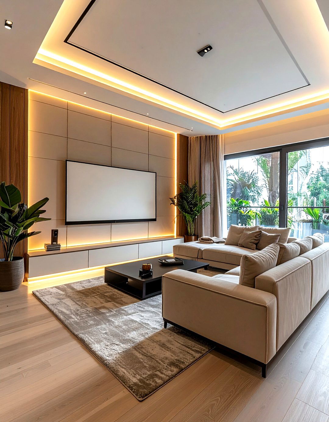 Recessed Alcove Living Room Projector - 30 living room projector ideas