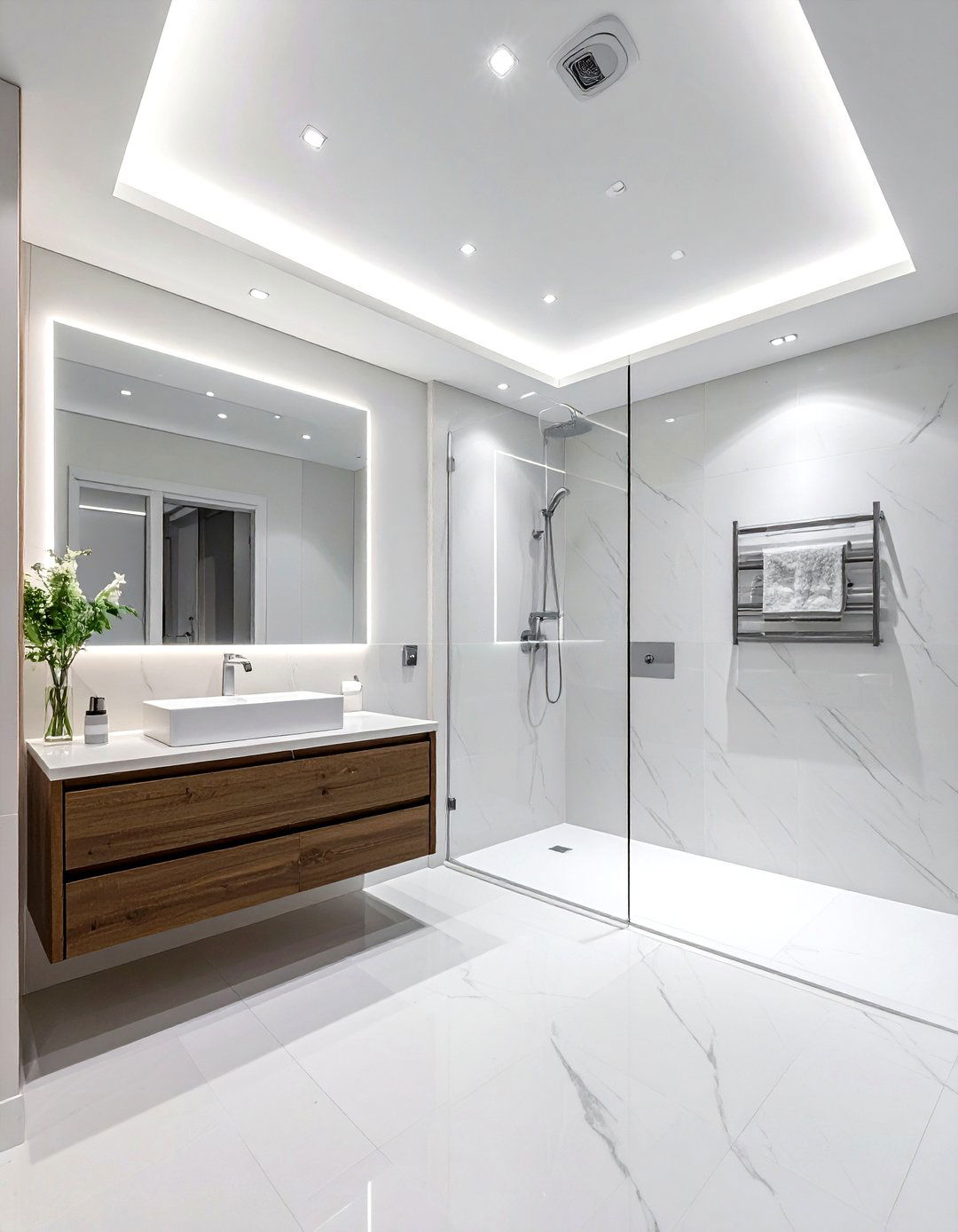 Recessed Bathroom Lighting - 30 airy bathroom ideas