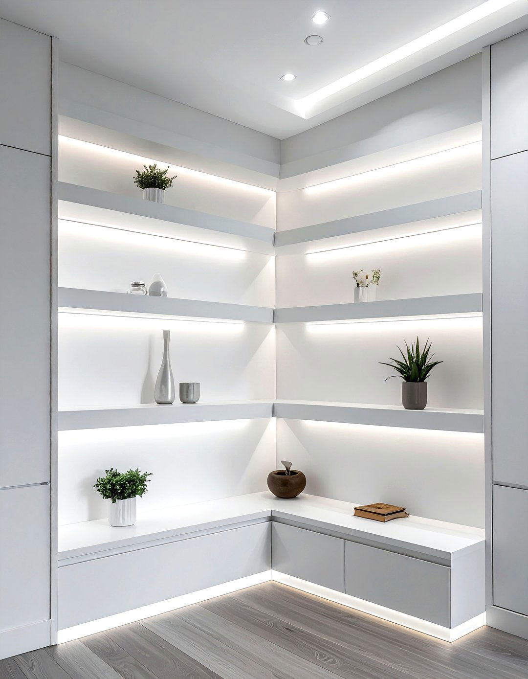 Recessed Corner Wall Shelves - 30 kitchen corner shelving ideas