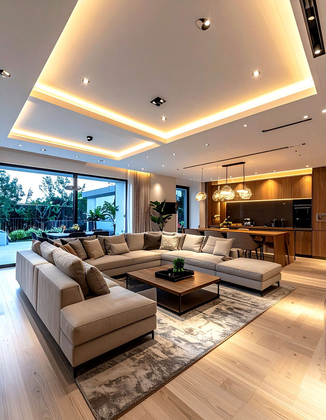 Recessed Lighting Layout - 30 living room transition ideas