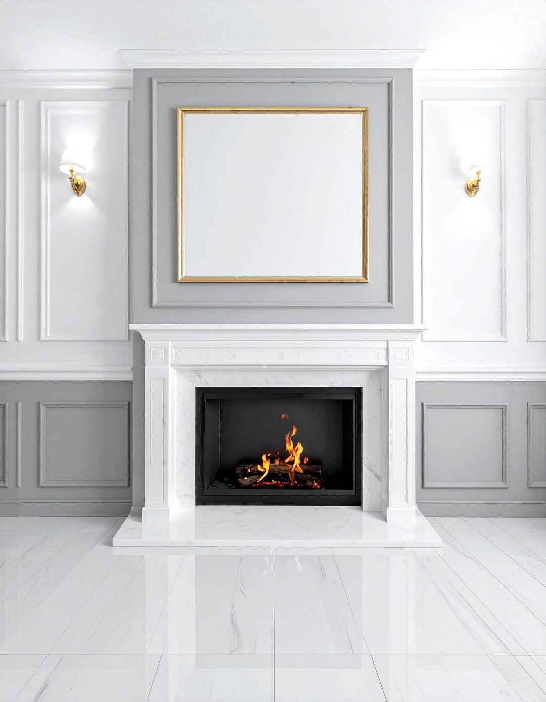 Recessed Panel Fireplace Surround - 30 living room recessed panel ideas