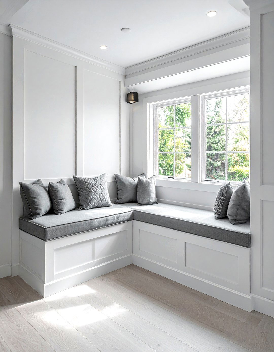 Recessed Panel Window Seat Nook - 30 living room recessed panel ideas