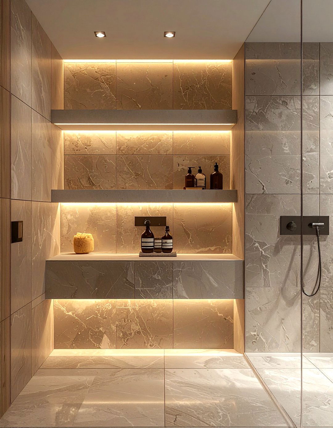 Recessed Shower Niche - 30 serene bathroom ideas