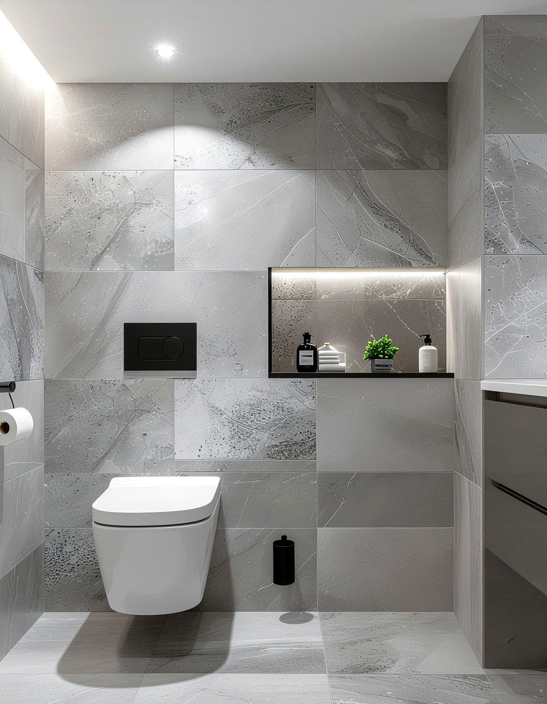 Recessed Toilet Paper Niche - 30 bathroom hardware ideas