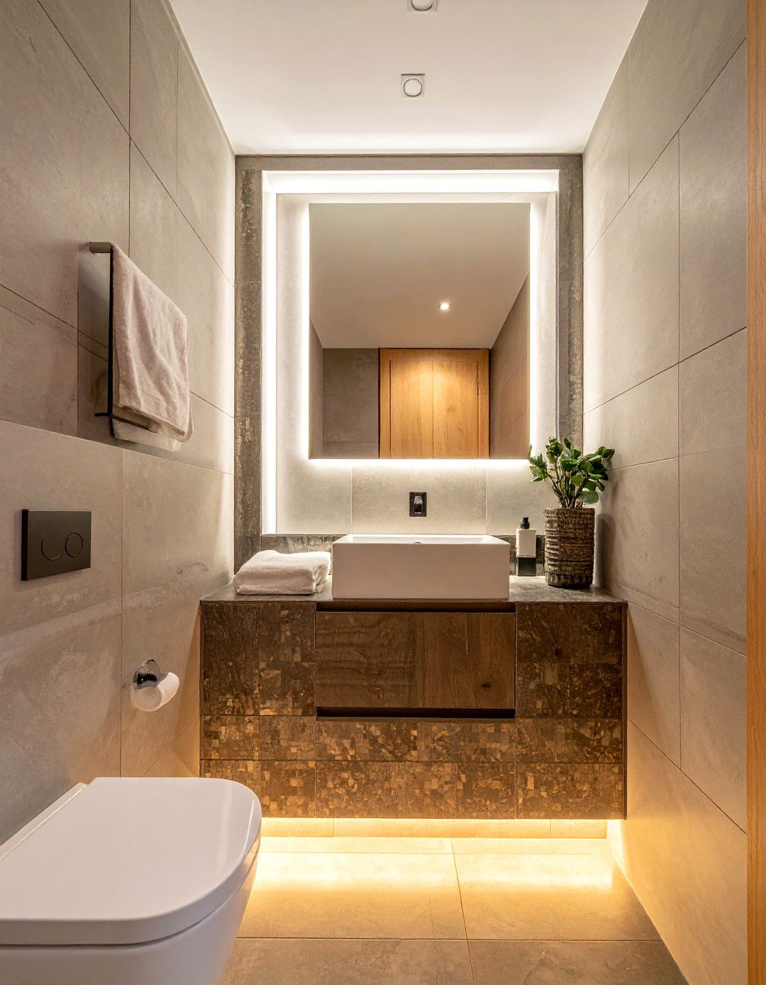 Recessed Wall Niche - 30 cabin bathroom ideas