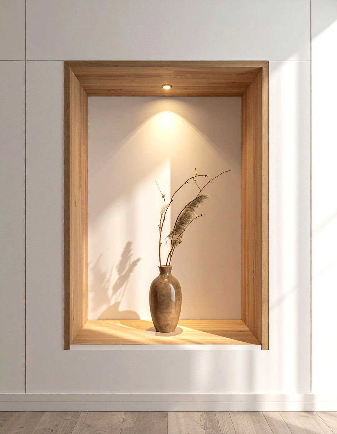 Recessed Wall Niche - 30 dining room vertical storage ideas