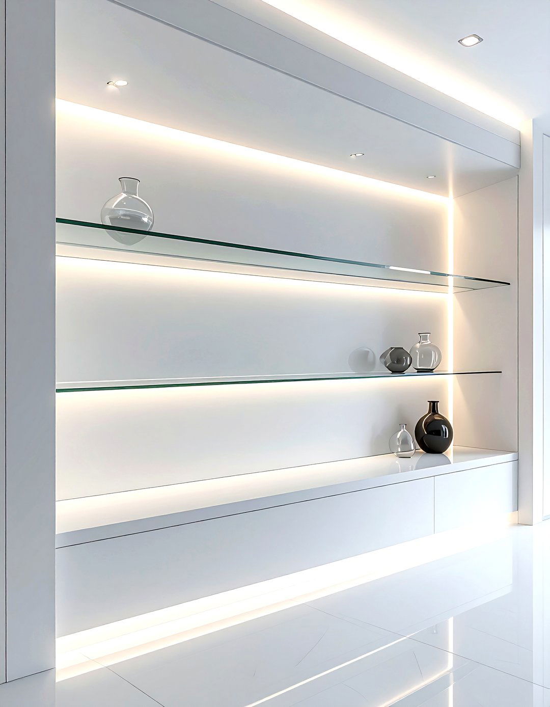 Recessed Wall Niche - 30 living room cabinet ideas