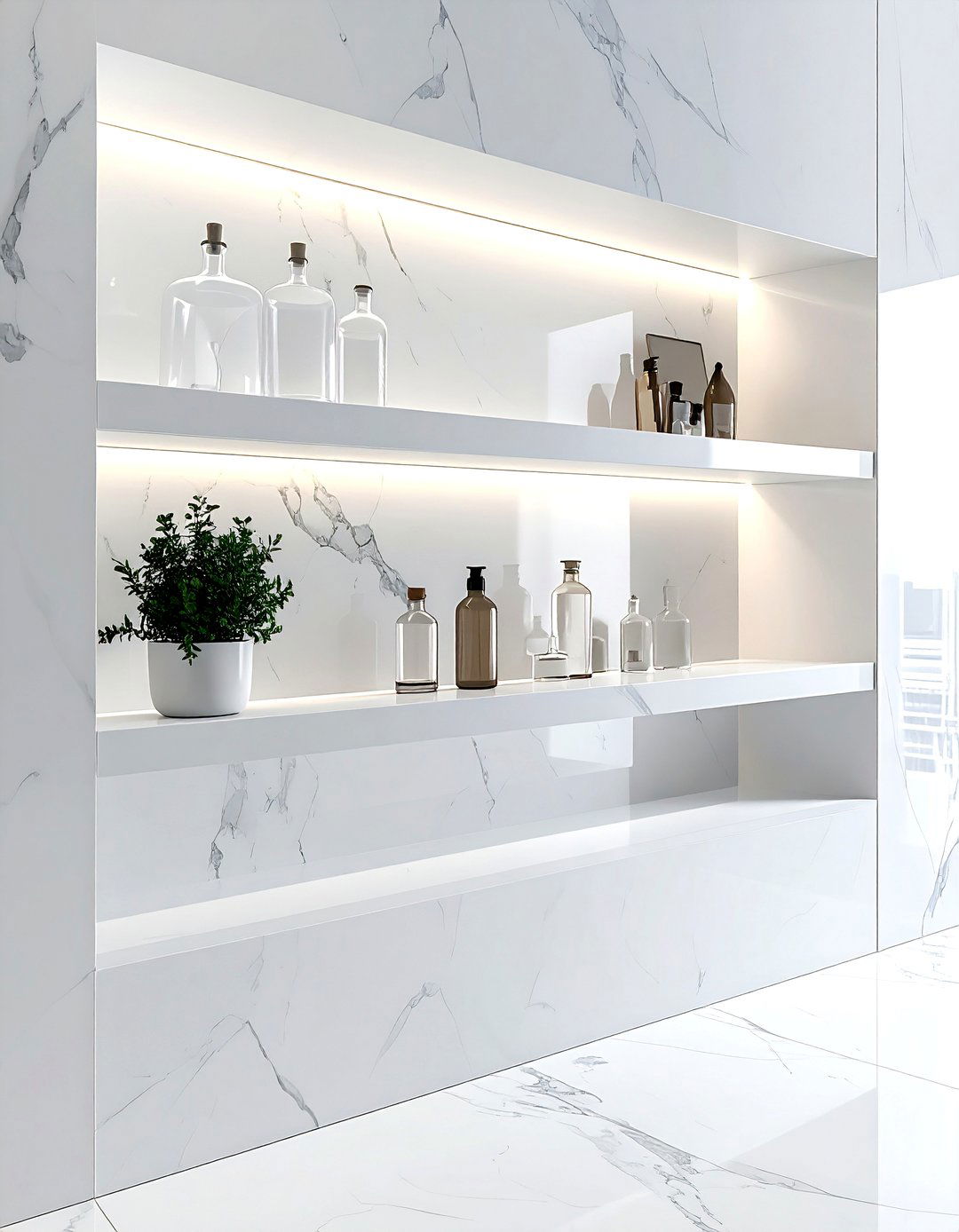 Recessed Wall Niche - 30 Victorian bathroom ideas