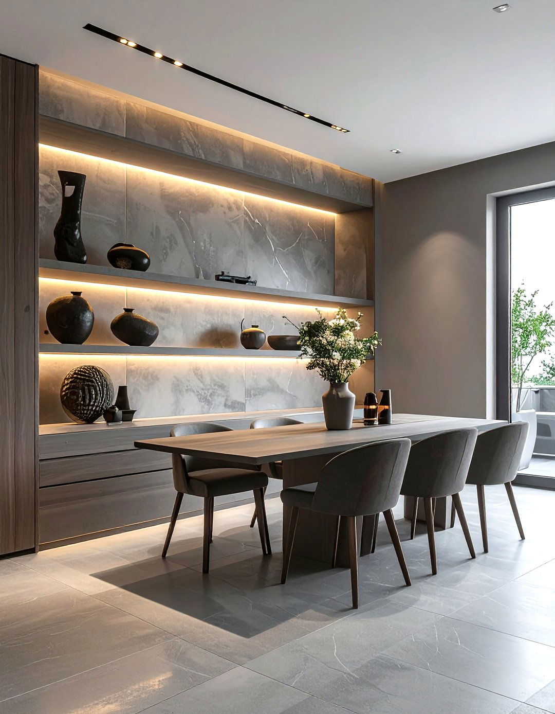 Recessed Wall Shelves - 30 dining room shelving ideas