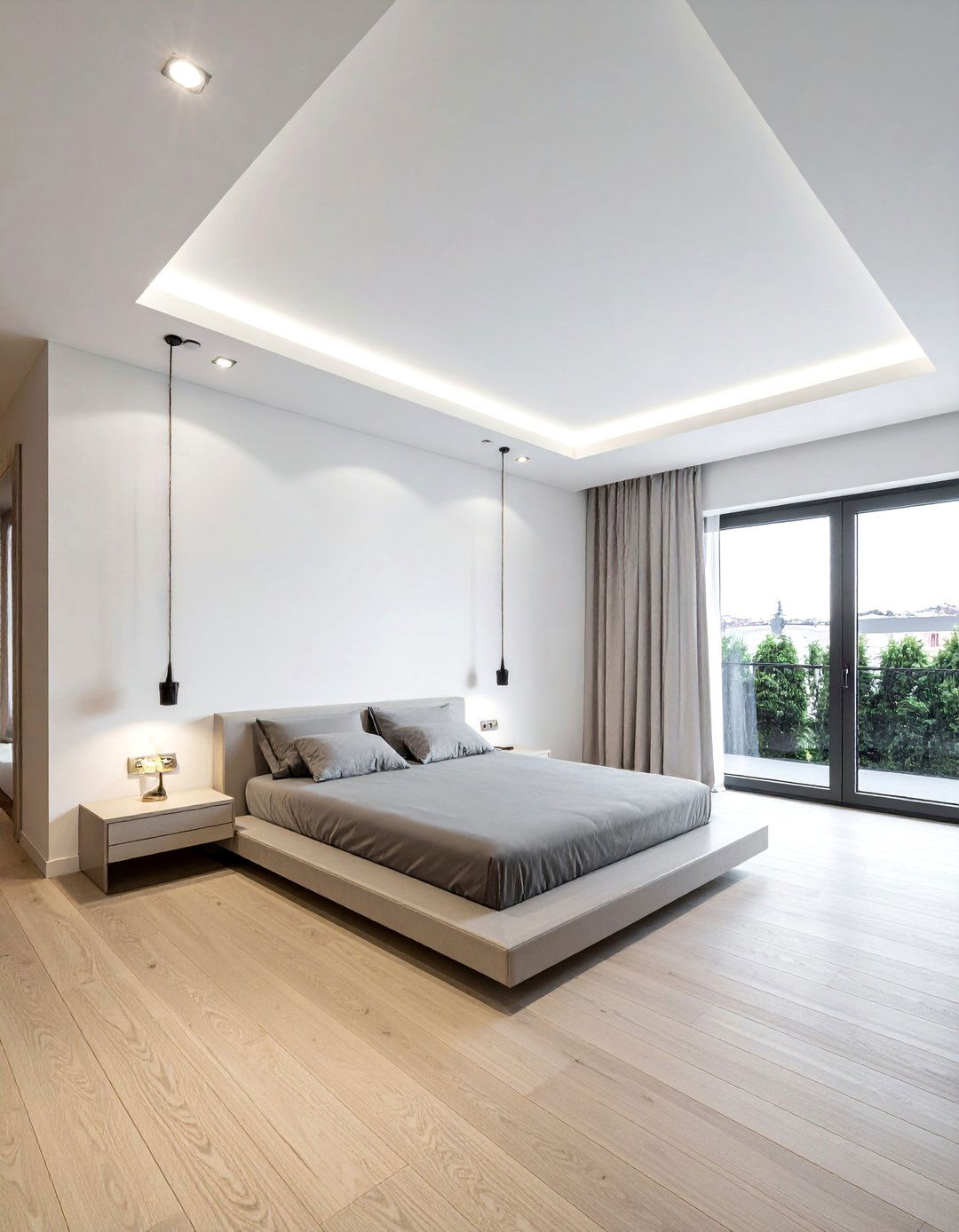 Recessed ceiling light - 30 bedroom layered lighting ideas