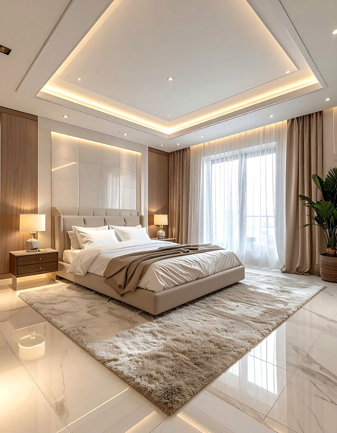 Recessed ceiling lighting layout - 30 bedroom ambient lighting ideas