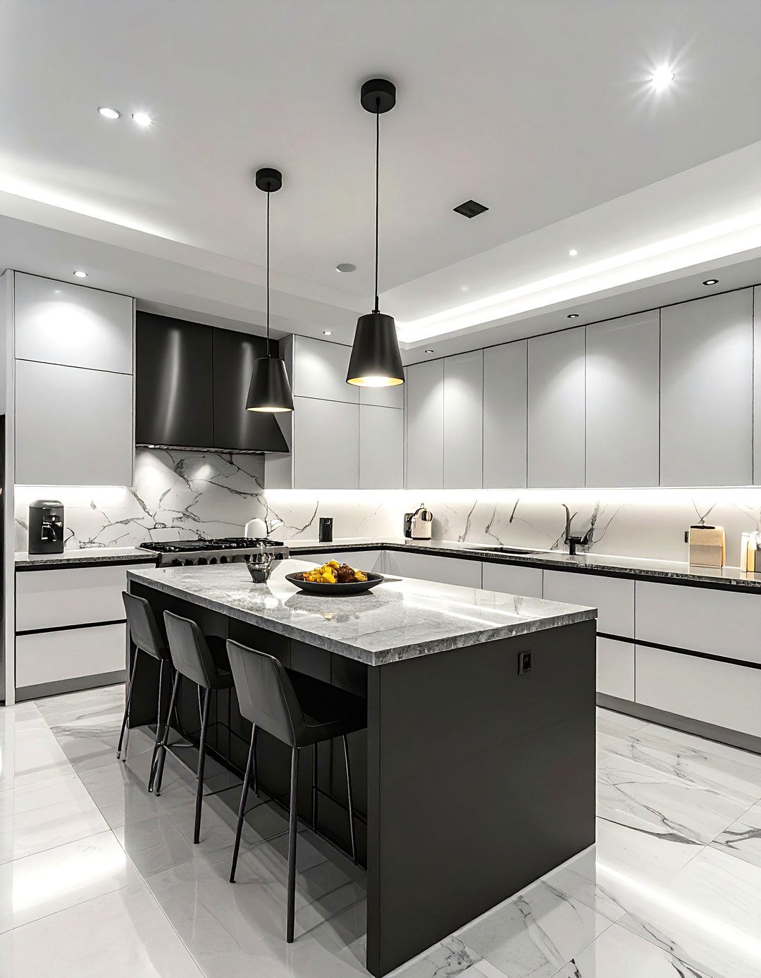 Recessed ceiling spotlight - 30 kitchen accent lighting ideas